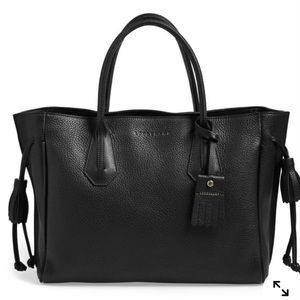 Longchamp Penelope Leather Tote Black
